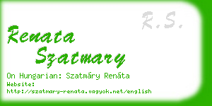 renata szatmary business card
